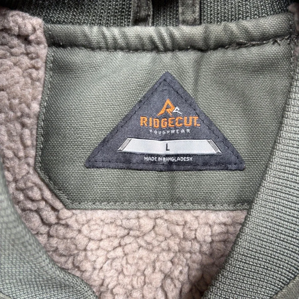 Ridgecut‎ Sherpa Lined Canvas Vest Tractor Supply 85th Anniversary Green L